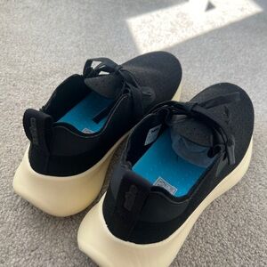 Native Black Slip-On Sneakers with Cream Platform Sole
